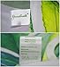 Hookless Shower Curtains by Goodbath, Banana Leaves Floral Fabric Waterproof and Mildew Resistant Bathroom Curtain Set with Hooks, Green White
