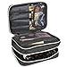 Lifewit Travel Makeup Case, Makeup Bag, Cosmetic Organizer, Portable 2-Decker Makeup Pouch and Holder, Premium Makeup Storage Bag Mother's Day Gift, Black