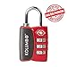TSA Lock - 3 Digit Combination - Best TSA Approved Lock For Travel Safety and Security - Lock Alert, Heavy Duty Luggage Lock, TSA Suitcase Lock - Lock Safe Protection