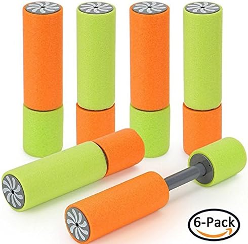 Muben Mini Super Soaker Foam Pocket Water Guns Toys For Kids Summer Swimming Pool Game Beach Sand Water Blaster Toy (6 Pack)
