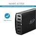 Key Power 60 Watt 12A 6-Port USB Charger Charging Station for Apple iPhone 7 / 6 Plus, iPad / Samsung Galaxy S6 / S6 Edge and More
