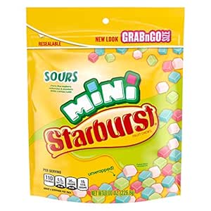 Amazon.com : STARBURST Sours Minis Fruit Chews Candy, 8 ...
