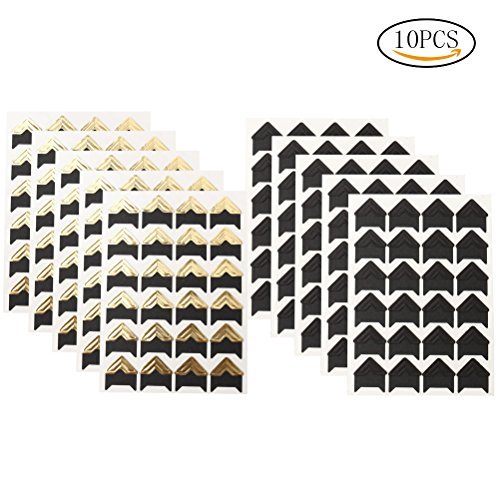 Wode Shop 10 Sheets Photo Corners Self Adhesive Stickers Photo Mounting