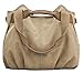 Z-joyee Women's Ladies Casual Vintage Hobo Canvas Daily Purse Top Handle Shoulder Tote Shopper Handbag Satchel Bag, Khaki