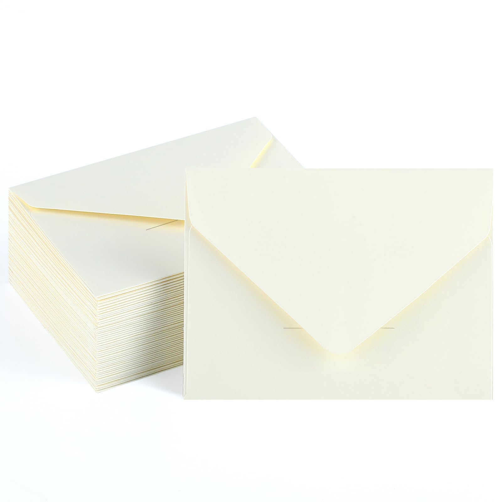 100 Pack White Mini Envelopes 4"x2.75" - Small Gift Card Envelopes for Weddings, Baby Showers, Thank You Notes, RSVP Cards, Photos and Any