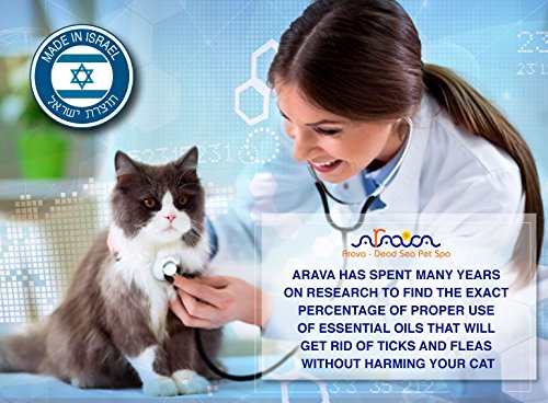 Arava Flea & Tick Prevention for Cats - 4-Doses – Puppy & Cat Flea Treatment - Botanical Flea & Tick Control Drops Repel Pests with Natural Oils – 100% Safe for Pets - Enhanced Defense & Prevention