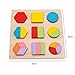Lewo Wooden Geometric Chunky Shape Puzzles Sorting Game Early Development Educational Toys Pack of 3