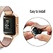 Fitbit Blaze Band with New Metal Frame Hagibis Milanese Loop Stainless Steel Bracelet Strap Magnet Lock Band for Fitbit Blaze Smart Watch-Small Large Black Sliver Rose Gold (Rose Gold, Large)
