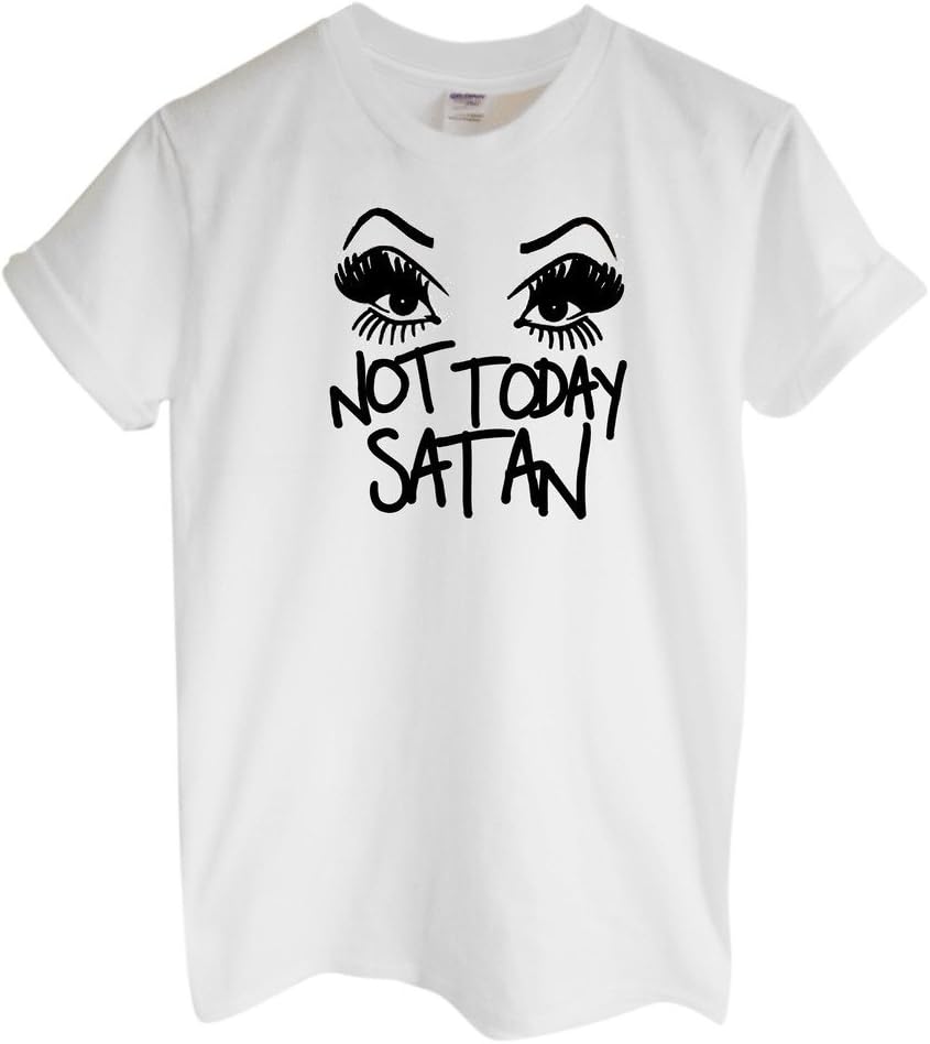 Rock Paper Sisters Unisex Slogan T-Shirt: Not Today Satan Eyes
