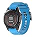 Wearable4U Garmin Fenix 5X 26mm Quick Release Easy Fit Silicone Replacement Watch Band for Garmin Fenix 5X, Quatix 3, Fenix 3 HR, Fenix 3, Tactix Bravo, Foretrex 601, Foretrex 701 (Sky Blue)