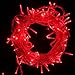 HDE Linkable LED String Lights Holiday Home Fairy Multifunction Wedding College Dorm Room Craft Decoration Expandable Rope Lights (100 Micro LEDs - Red)