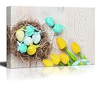 Canvas Wall Art Easter Day Theme Canvas Prints Home Artwork Decoration for Living Room Bedroom - 12x18 inches