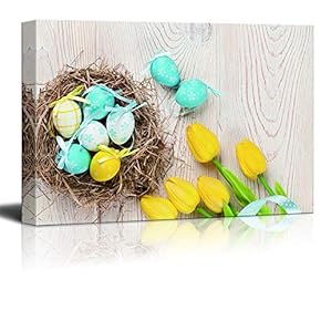 Canvas Wall Art Easter Day Theme Canvas Prints Home Artwork Decoration for Living Room Bedroom - 12x18 inches