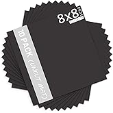 Mat Board Center, 10 Pack 8x8 Black Uncut Mat Boards/Backing Matt Boards for Crafts, Frames, Photos and More
