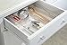 mDesign Kitchen Drawer Organizer for Silverware, Spatulas, Gadgets - Deep, Extra Large, Clear