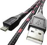 Cloth Jacketed / Ruggedized USB 2.0 A Male to Micro B Cable