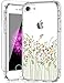 KINFUTON iPhone SE Case 2020,iPhone 8 Case,iPhone 7 Case with Screen Protector,Girls Women Flowers/Floral Cover Hard PC Back and Soft TPU Bumper Slim Clear Phone Case for iPhone 8 iPhone 7/iPhone SE