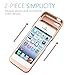 Kujian iPhone 5s Case Charger External Battery Case Backup Charging Power Case 2200mAh with Kickstand LED Indicatiors Colors for iPhone 5/5S/5C/SE Rose Gold