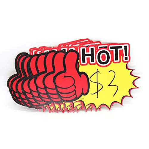 Omitfu 7 Inch x 5.5 Inch Starburst Sign Cards Price Burst Signs Retail Display Sales Tags Blank 40 Pcs Cards