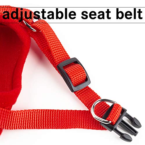 Kamots Beauty Escape Proof Cat Harness and Leash for Walking Adjustable Soft Mesh Pet Vest with Lead for Kitten Puppy Rabbit -(Red,XS)