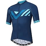 Truity Cycling Jersey Mens Short Sleeve Shirt Moisture Wicking, Breathable, Quick Dry Biking Shirt with 3 Back Pockets