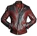 Mens Guardians Distressed Red Maroon Leather Jacket