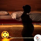 VILSOM Motion Activated Led Strip Light Kit Flexible Bedside Led Sensor Strip Light Led Strip Sensor Night Light with PIR Sensor for Closet,Cabinets,Bedroom, Kids and Elder's Room(Single sensor)