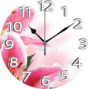 de 10 pulgadas, color rosa y blanco, tema de floristería con lirios de
