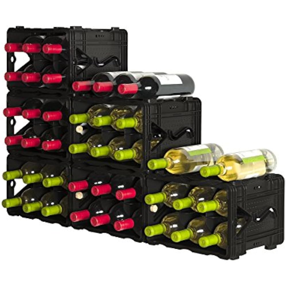 Rectangle Bottle Wine Storage Container Home Garage Kitchen Organizer