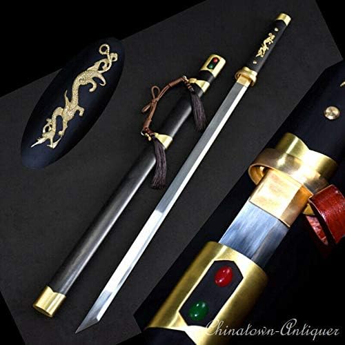 GLW Sword Emperors Basilica Guard Flying Dragon Battle Sword Manganese Steel Sharp 100% Handmade Grinding Polishing Chinese Longquan Sword Sword Jian Sharp Blade Battle Ready