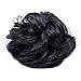 Benehair Hair Bun Hairpiece Scrunchy Updo Hair Pieces Fluffy Scrunchies Donut Hairpiece Synthetic Curly Wavy Messy Chignons With Elastic Rubber Band Dark Black-Thicker 2pcs 70g