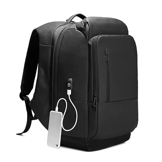 Equickment Men Travel Laptop Rucksack Wasserabweisender Funktionsrucksack mit USB-Anschluss