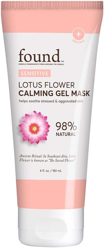 FOUNDSkincare Lotus Flower Calming Gel Face Mask, 6 Oz | Sensitive | Soothes Stressed & Aggravated Skin | 98% Natural