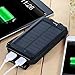 Solar Charger,F.DORLA 20000mAh Portable Outdoor Waterproof Mobile Power Bank,Camping External Backup Battery Pack Dual USB 5V 1A/2A Output 2 Led Light Flashlight with Compass for Tablet iPhone Android