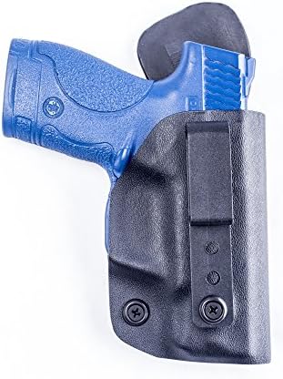 OUTBAGS USA (FF1SHIELD-BK-RH) Calamity FF1 - Kydex IWB Holster with Leather Sweat Guard for Inside Pants Conceal Carry. Family owned &amp; operated. Handcrafted in USA!