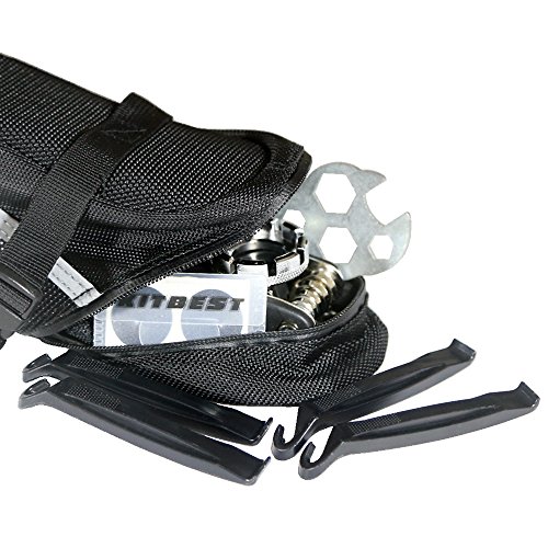 Bike Bag, KITBEST Bicycle Saddle Seat Bag, Multi-Function Cycling Mechanic Repair Tool Kit, Glueless Tire Tube Puncture Repair Patch & Tire Lever & Spoke Wrench & Multi Purpose Hexagon Wrench - Thumbnail 2