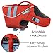 RUFFWEAR, Float Coat Dog Life Jacket for Swimming, Adjustable and Reflective, Sockeye Red, Small