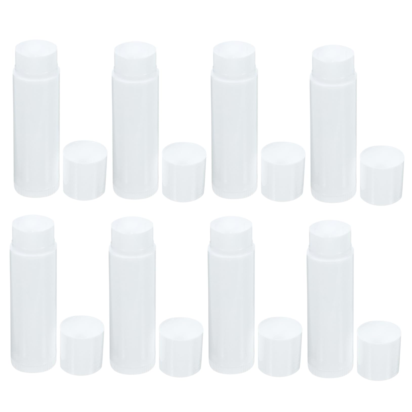 50pcs Empty Lip Balm Tubes Plastic Lip Gloss Tubes DIY Cosmetic Empty Container with Caps for Home Travel Outdoor