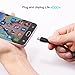 [3 Pack] Fasgear Micro USB(0.3ft) - Premium Soft Short Cables for Power Bank, Android Smartphone and More (Black,White,Pink)
