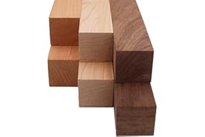Barrington Hardwoods Maple, Walnut, and Cherry Turning Blank Variety Pack 2" x 2" (6pcs) (2" x 2" x 24")