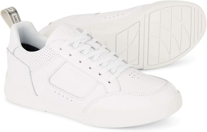 lyle and scott black leather trainers