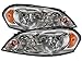 PERDE Chrome Housing Halogen Headlights Compatible with 06-13 Impala 14-16 Impala Limited 06-07 Monte Carlo Includes Left Driver and Right Passenger Side Headlamps