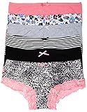 6 Pack Body Embrace Women's Cotton Hipsters (Medium, 6PKJS)