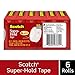 Scotch Super-Hold Tape, Strong and Durable, Glossy Finish, Engineered for Sealing, 3/4 x 800 Inches, Boxed, 6 Rolls (700S6) primary