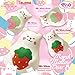 ibloom Marshmallow Bear Mr White Slow Rising Big Squishy Toy (Red Strawberry, Smile, 5.6 Inch) for Party Favors, Stress Balls, Birthday Gift Boxes