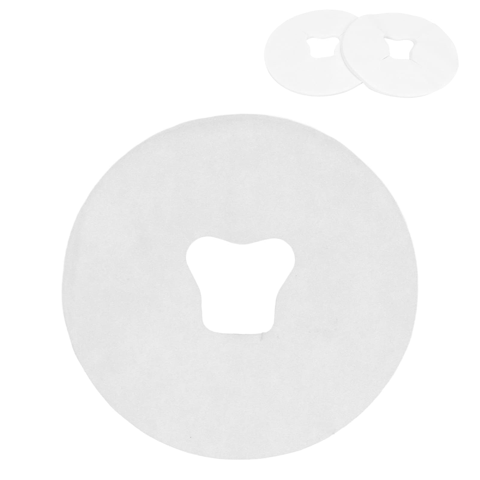 Photo 1 of 100Pcs Disposable Face Rest Massage Cover, Massage Table Face Hole Covers Face Covers Soft Non Sticking Head Covers, Headrest Covers for Massage Tables & Massage Chairs (White)