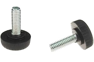 TENG LANG 20-Piece M4 Thumbscrews Grip Knobs Thumb Screw for Machinery Latche with Storage Case,Round Knurled Plastic Head (M4 x12)