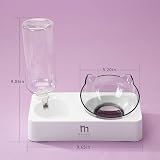 Marchul Cat Bowls with Mat Tilted Raised Gravity Water Food Bowl for Cats view 2