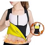 Hot Sweat Slimming Vest Body Shaper for Women, Sauna Vest Belly Fat Burner Neoprene Waist Trainer Tank Top Weight Loss Shapewear No Zipper Black by Bolkopess