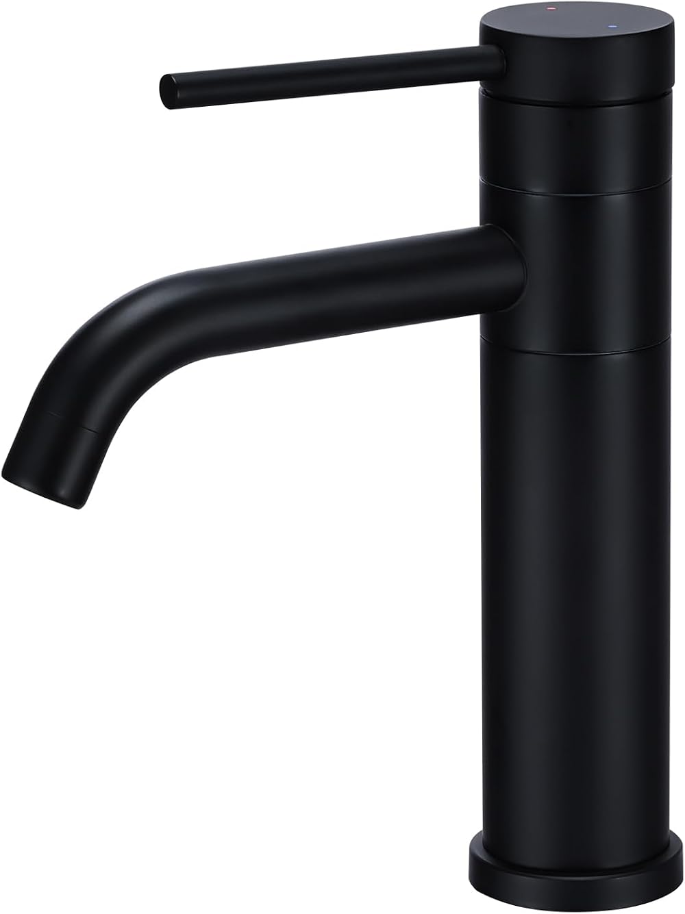 Peppermint Black Bathroom Basin Mixer Tap Swivel Spout Modern Sink Mono Lever